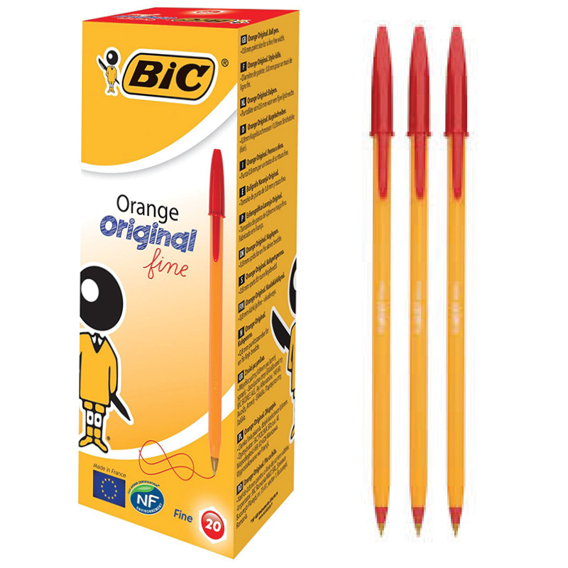 Red Bic Cristal Fine Ball Pen - Pack of 20
