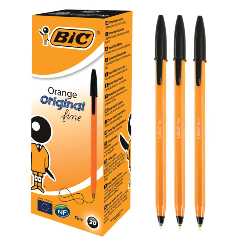 Black Bic Cristal Fine Ball Pen - Pack of 20