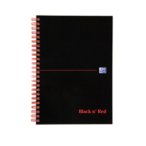 Black n' Red A5 Wirebound Notebook Feint - Perforated - Pack of 5 books