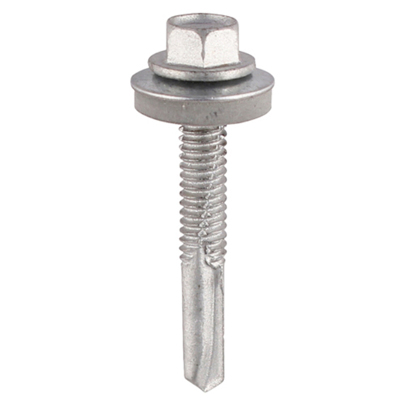 thumbnail image 2 of WestCanalSales #10 X 3/4 Inch Steel Hex Washer Head Self-Drilling TEK Screws – Pack Of 100 2 of 6