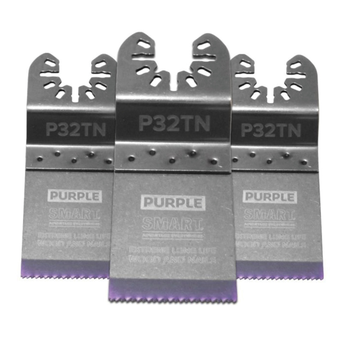 32mm SMART Purple Series Ultimate Bi-metal Multi-Tool Blades P32TN3 - Pack of 3