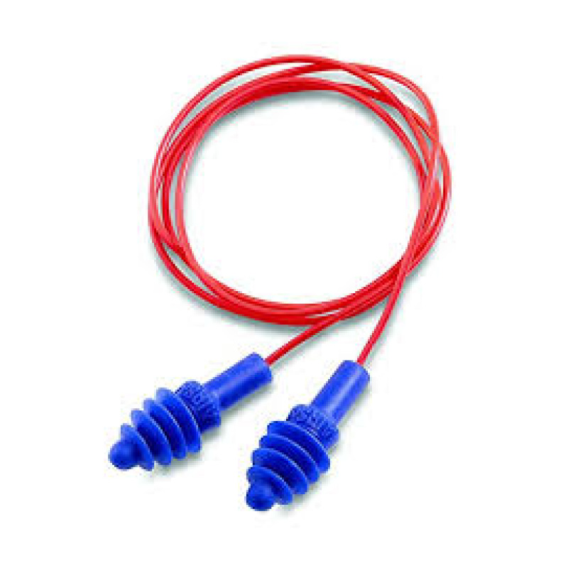 Howard Leight AirSoft Corded Reusable Ear Plugs with flanges - (1pr)