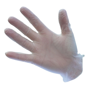 Large ArmorTouch® Clear Vinyl Disposable Gloves (Box of 100)