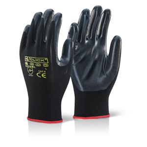 Size 9 L ArmorGlove™ Nitrile Coated Palm Black Close Fit Gloves