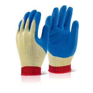 Size 9 L Axxion® Kevlar Hi-Grip Latex Coated Palm Cut Resistant Gloves - Cut Level D