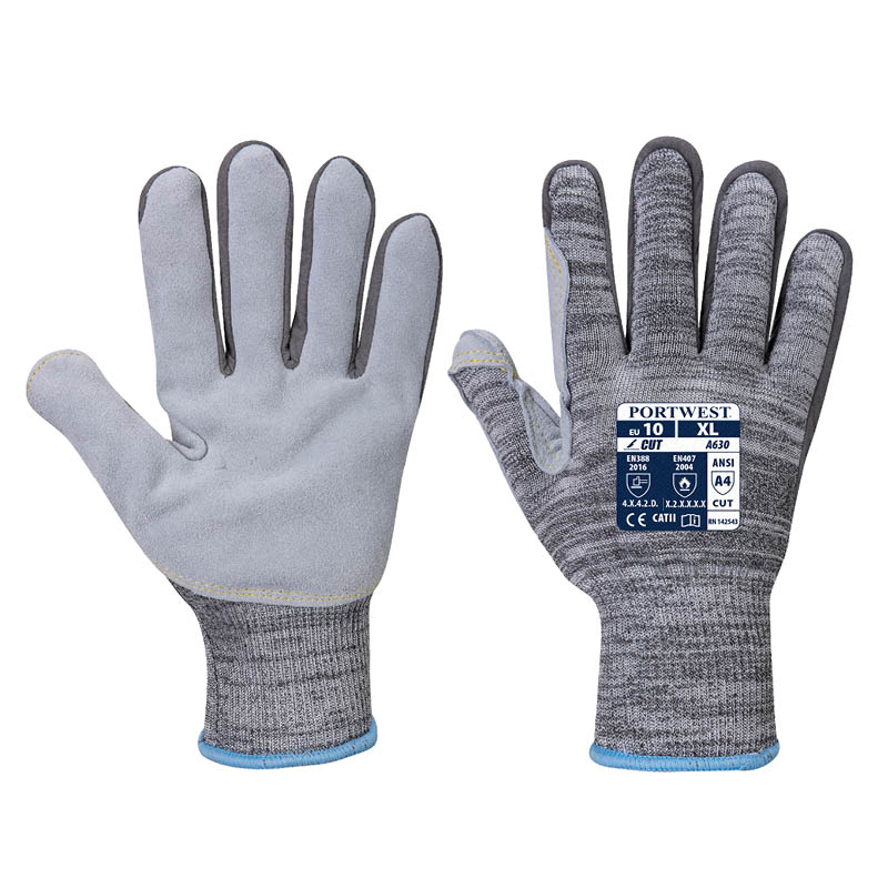 Size 8 M A630 Portwest Grey Razor Lite Gloves
