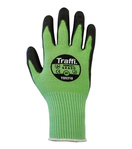 Size 8 TG5210-08 GREEN X-Dura PU Palm Traffi Glove - Cut Level C