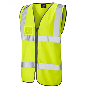 Medium Yellow WorkGlow® Hi-Vis Waistcoat c/w ID Holder