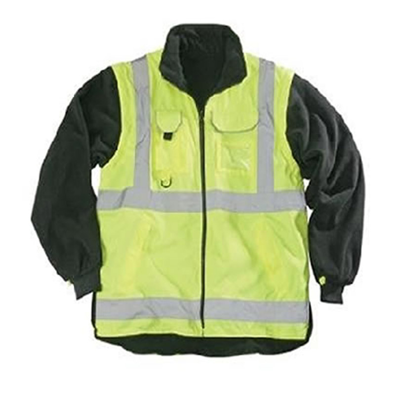 L Yellow/Navy WorkGlow® Hi-Vis 2-tone Bodywarmer/Jacket Reversible with detachable sleeves - Portwest S769