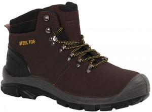 Size 8 Dark Brown ArmorToe® Hiker Style Safety Boot