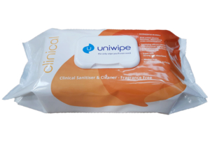 Uniwipe Clinical Wipes Antibacterial & Virucidal – (Pack of 200 Wipes)