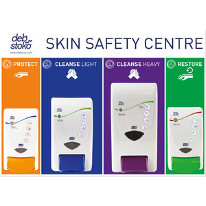 Deb 3-Step Skin Protection Centre Large (1L Protect, 2L Light, 4L Heavy, 1L Restore) - SSCLGE1EN
