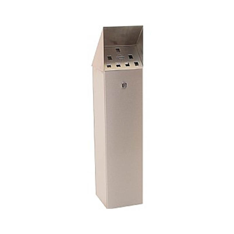 920mm High Floor Mounted Cigarette Bin with Removable Top - Stainless Steel