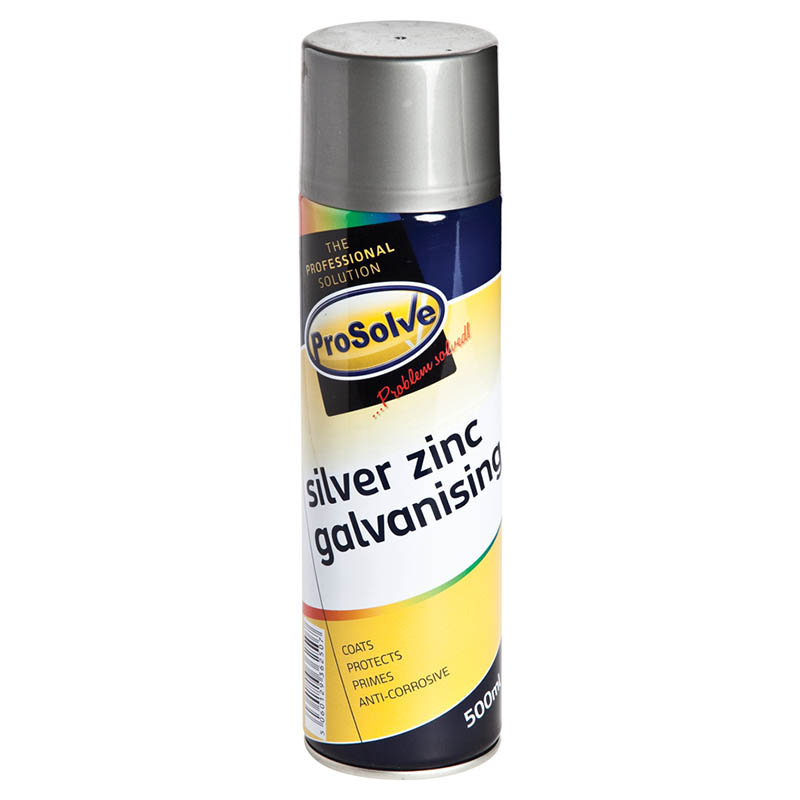 500ml Silver Zinc Galvanising Spray - Dull Finish