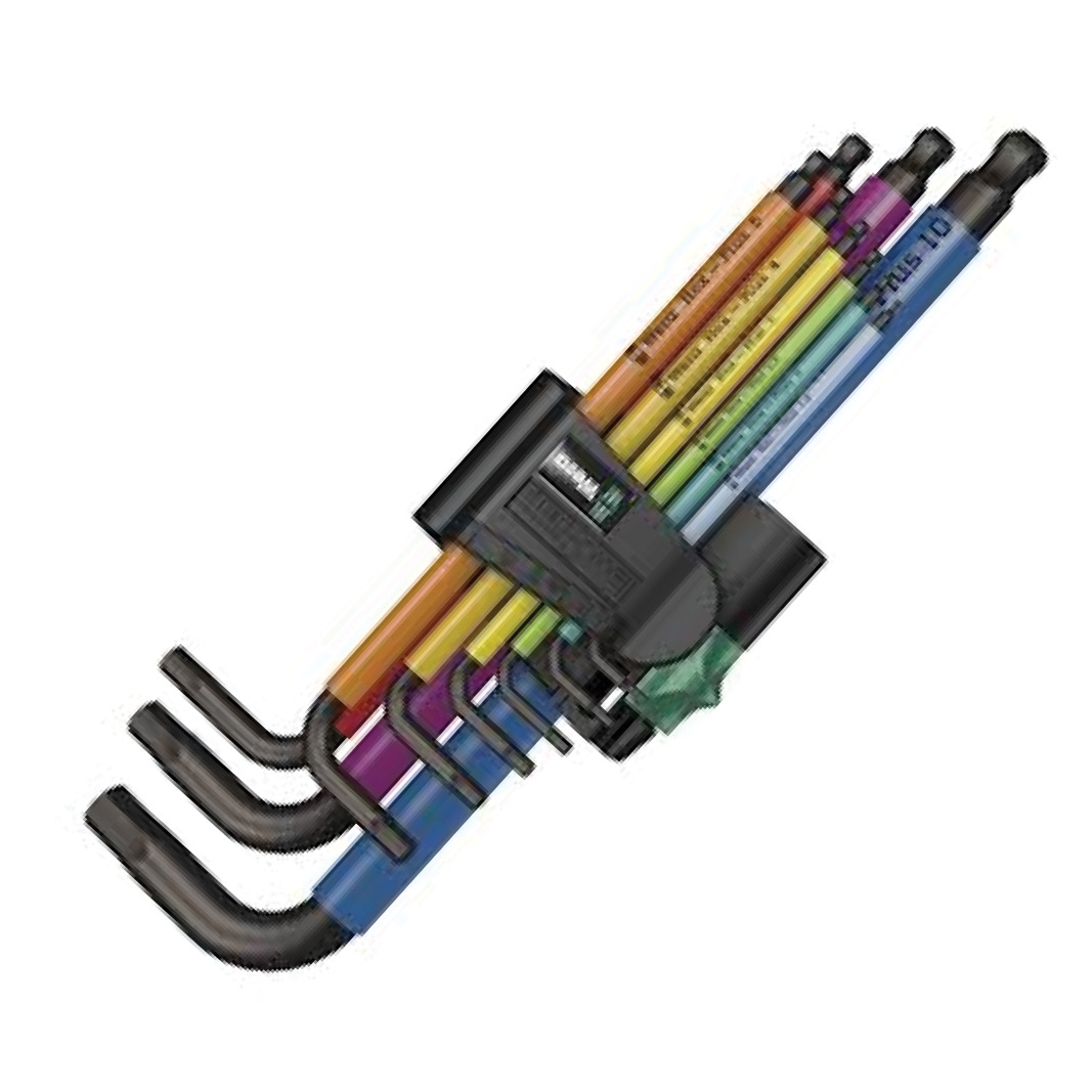 9 Piece 1.5-10mm Wera Mulicoloured Hexagon Wrench Key Set