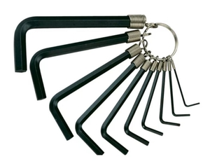 10 Piece Hexagon Wrench Key Set - Imperial - 1/16