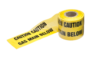 'GAS Pipe Below' Underground Warning Tape Yellow 150mmx365m