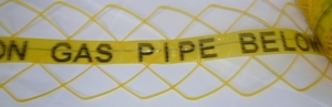 200mmx100m YELLOW 'Caution GAS Pipe Below' Detectable Warning Tape