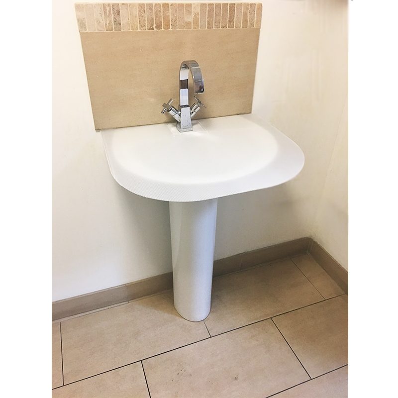 White TemporGuard® Fluted Polypropylene Sink Protection Board (600x500mm) 3.0mm
