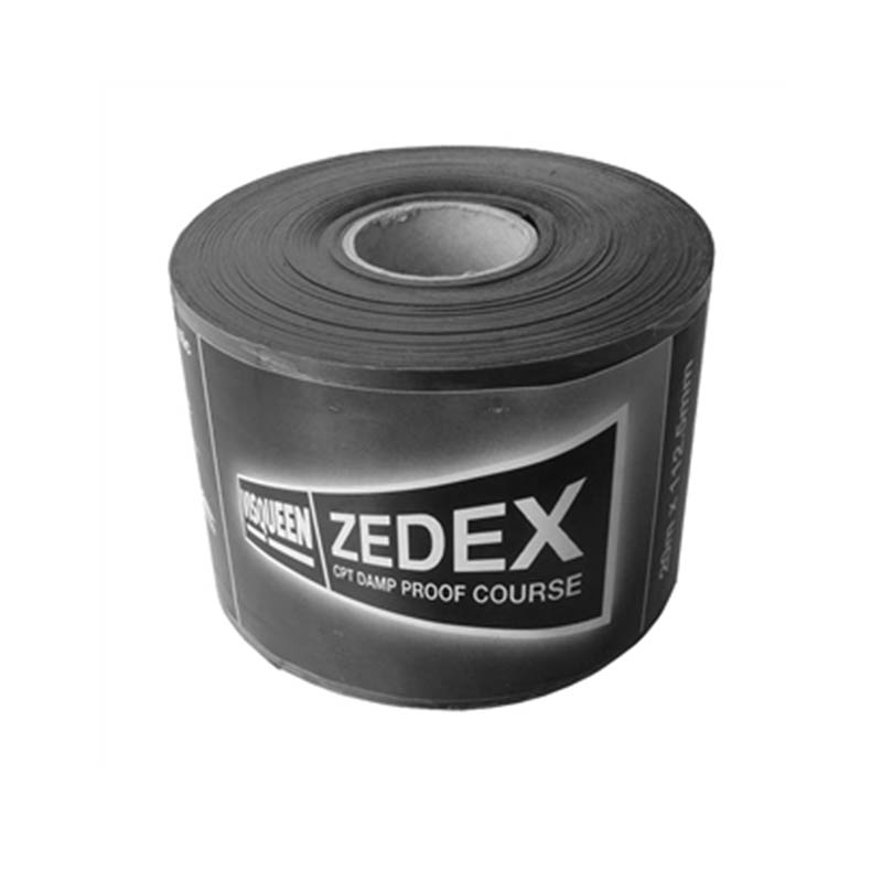 100mmx15m Black Visqueen Zedex Double Sided High Performance Damp Proof Course Jointing Tape (Radon Tested)