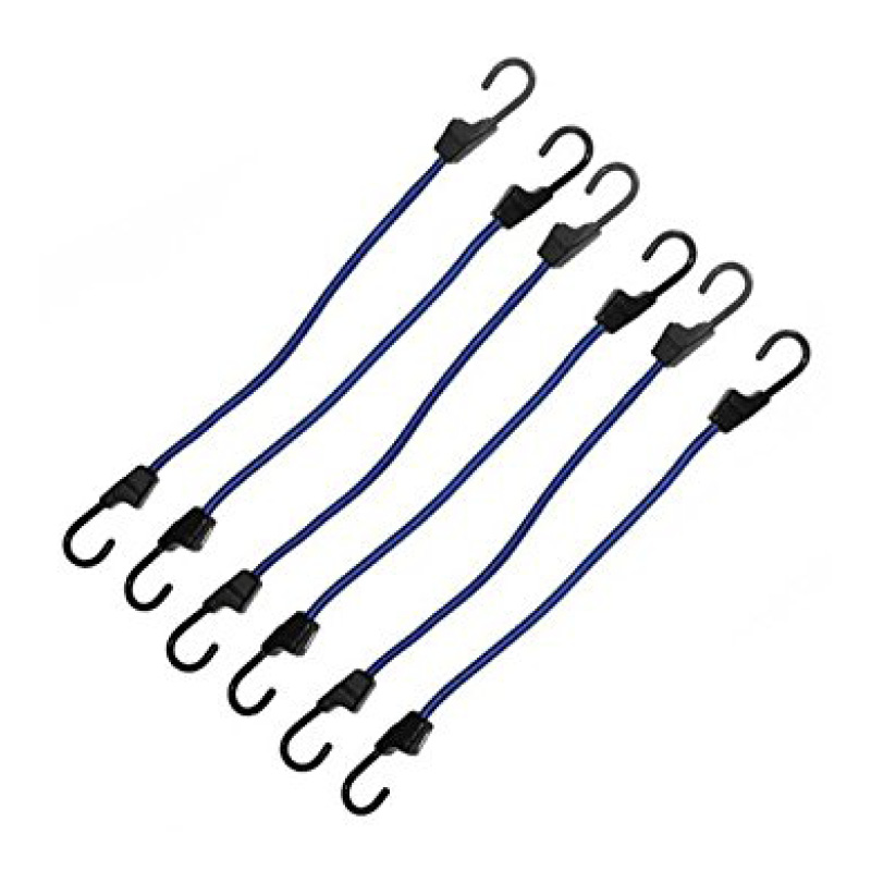 60cm Bungee Cord Tie Down Straps - Pack of 6