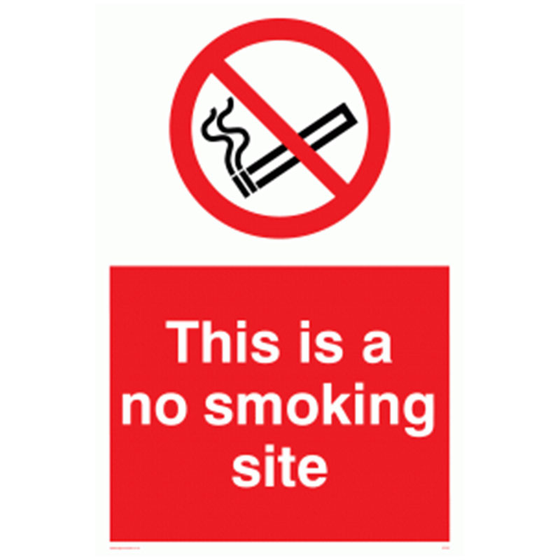 400x300mm This Is A No Smoking Site Sign Rigid