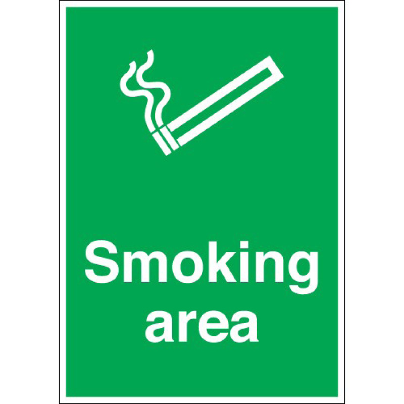 300x500mm Rigid Smoking Area Sign