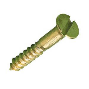 Brass Countersunk Slotted Woodscrews